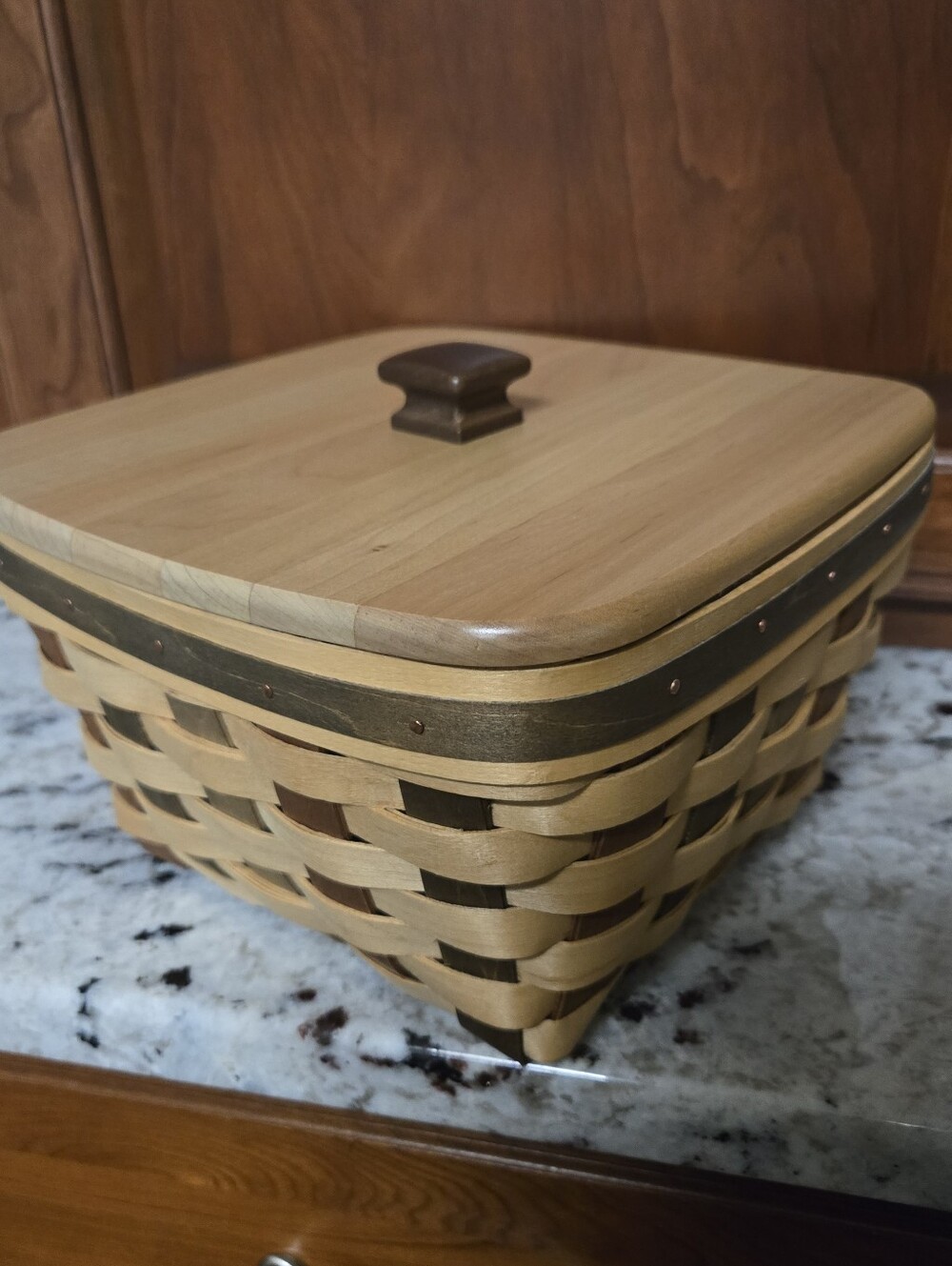Longaberger American Craft Large Berry Basket, Protector & Lid